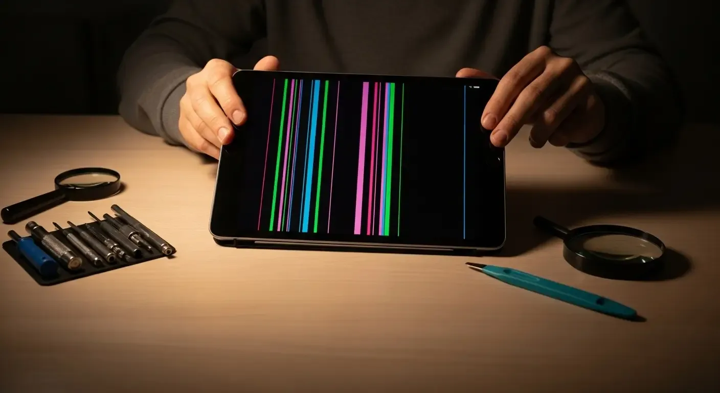 การแก้ปัญหา iPad หน้าจอเป็นเส้นหรือทัชสกรีนไม่ตอบสนอง