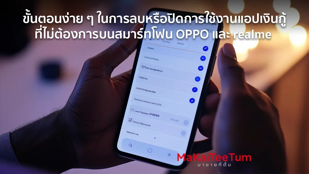ขั้นตอนง่าย ๆ ในการลบหรือปิดการใช้งานแอปเงินกู้ที่ไม่ต้องการบนสมาร์ทโฟน OPPO และ realme