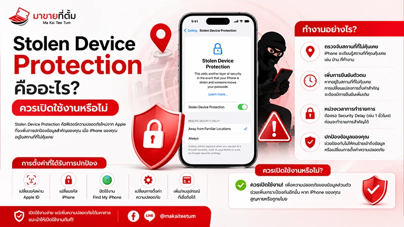 Stolen Device Protection คืออะไร? ควรเปิดใช้งานหรือไม่