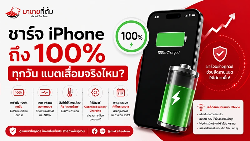 ชาร์จ iPhone ถึง 100% ทุกวัน แบตเสื่อมจริงไหม?